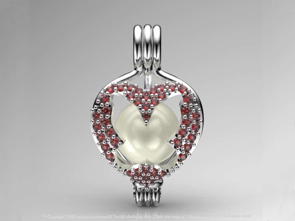 Kelebek İnci Kolye Seti Akoya - Tatlısu