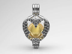 Kelebek Sarı Güney Denizi İncili Kolye