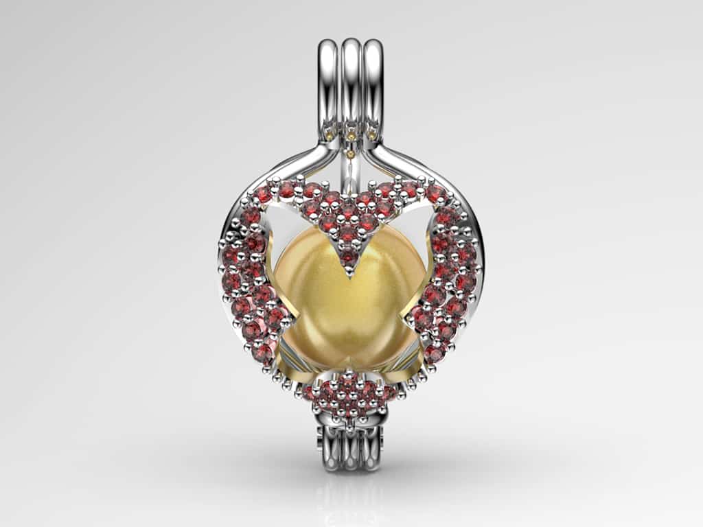 Kelebek Sarı Güney Denizi İncili Kolye