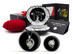 Beyaz Swarovski Kelebek Küpe Set