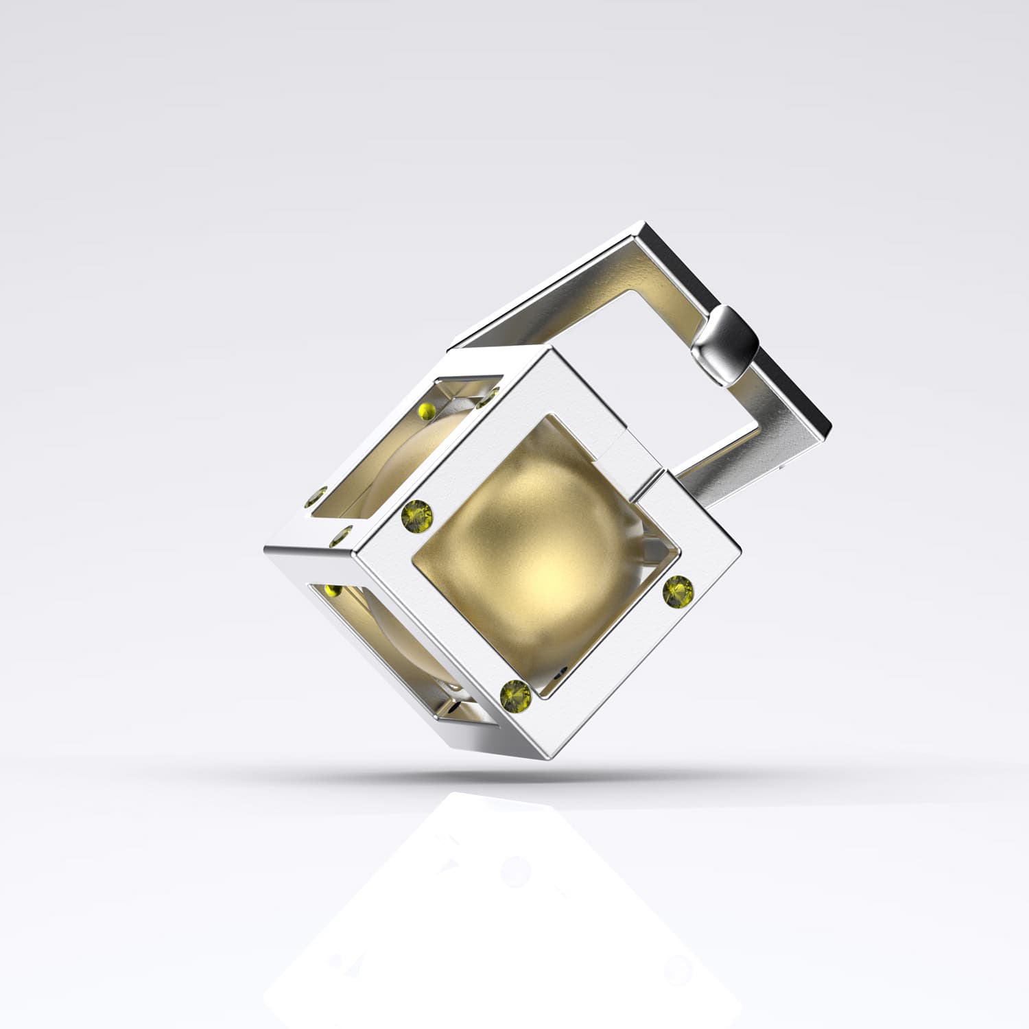 Küp Sarı Güney Denizi İncili Kolye