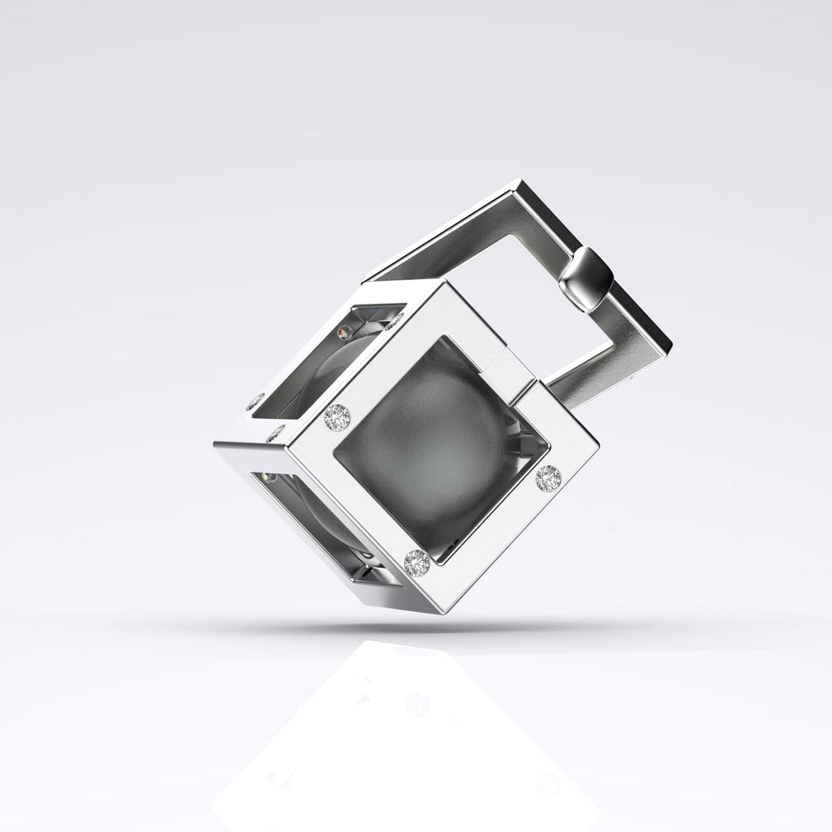 Küp Tahiti Siyah İncili Kolye