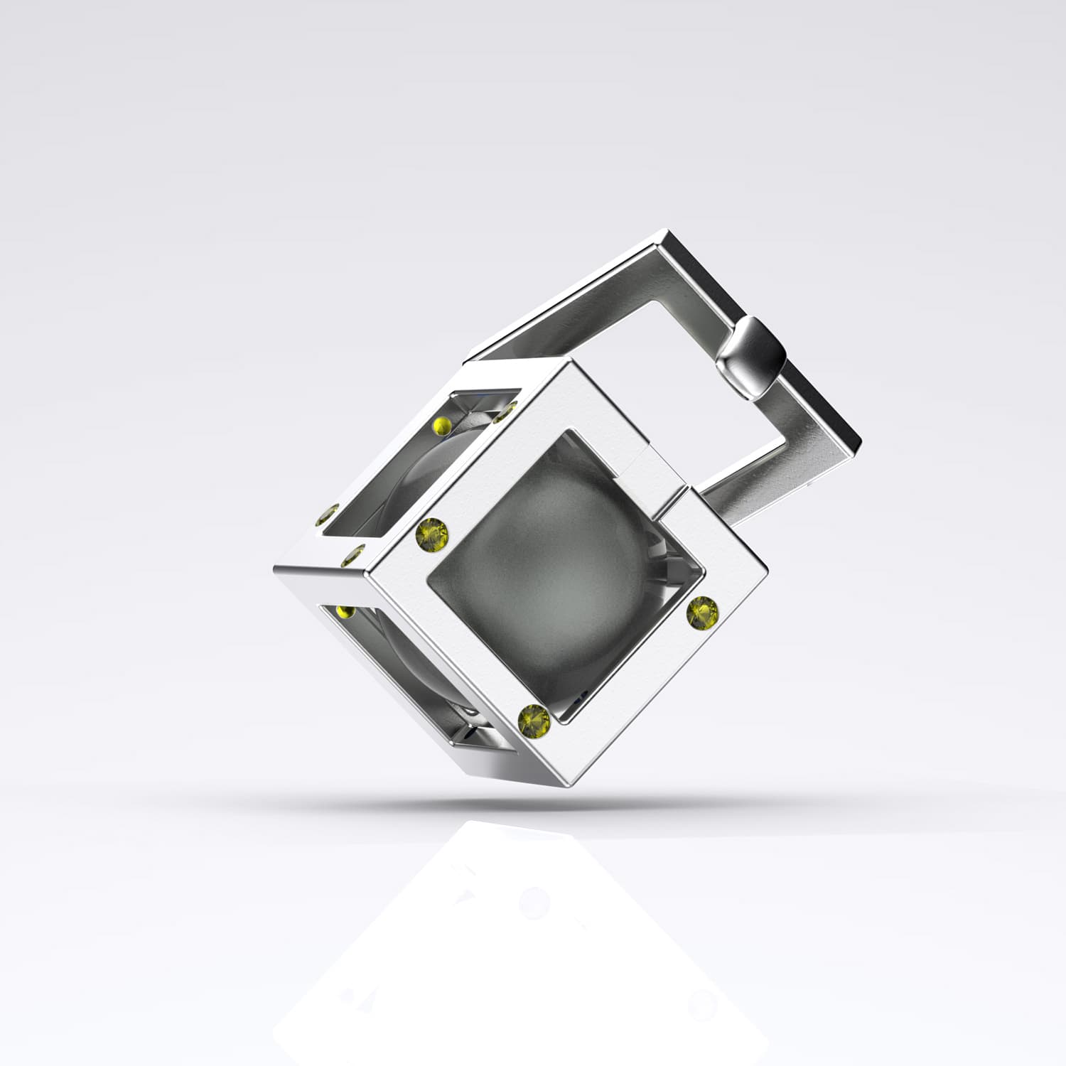 Küp Tahiti Siyah İncili Kolye