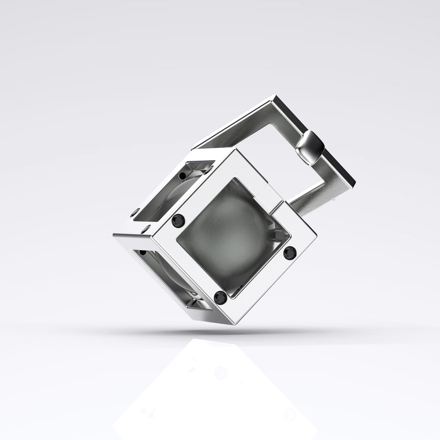 Küp Tahiti Siyah İncili Kolye