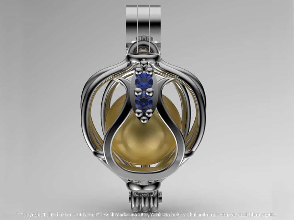 Lalezar Sarı Güney Denizi İncili Kolye