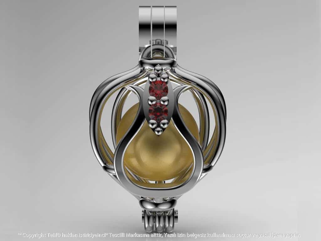 Lalezar Sarı Güney Denizi İncili Kolye