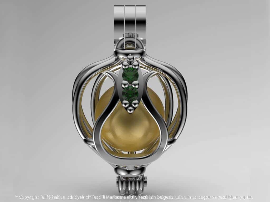 Lalezar Sarı Güney Denizi İncili Kolye