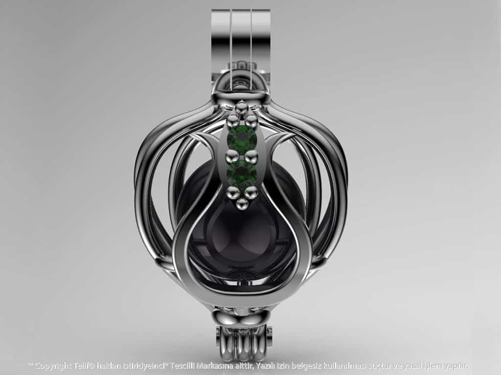 Lalezar Tahiti Siyah İncili Kolye