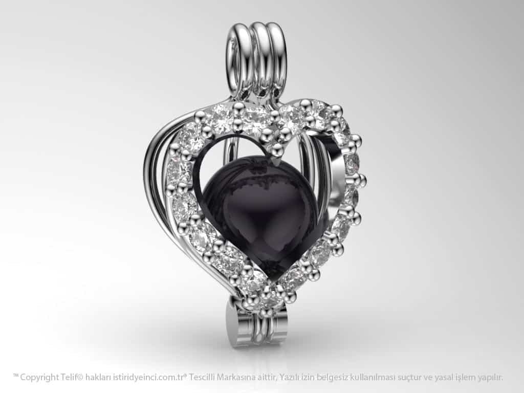 Okyanusun Kalbi Tahiti Siyah İncili Kolye