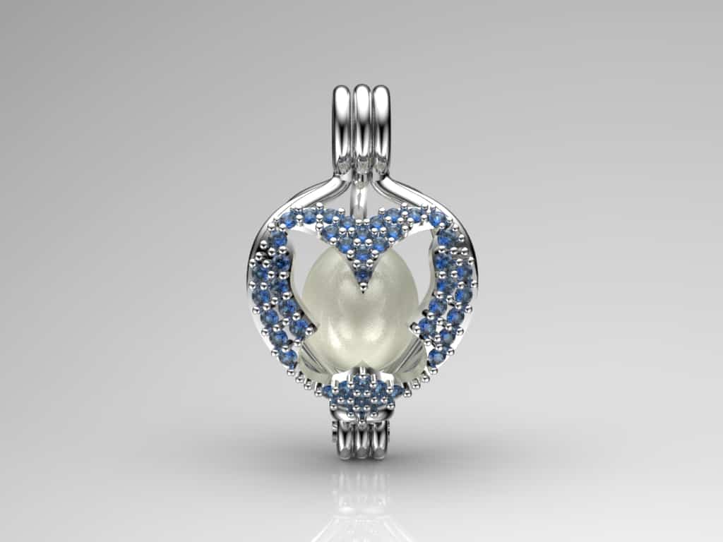 Kelebek İnci Kolye Seti Akoya - Tatlısu