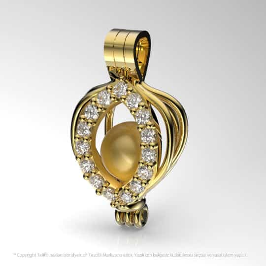 Altın İnci Tanem Kolye Seti