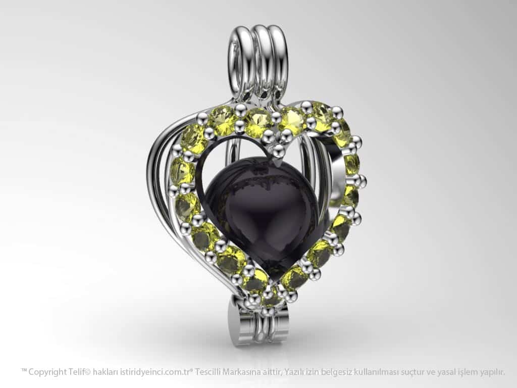 Okyanusun Kalbi Tahiti Siyah İncili Kolye