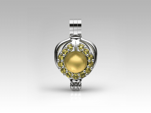 Katre Sarı Güney Denizi İncili Kolye