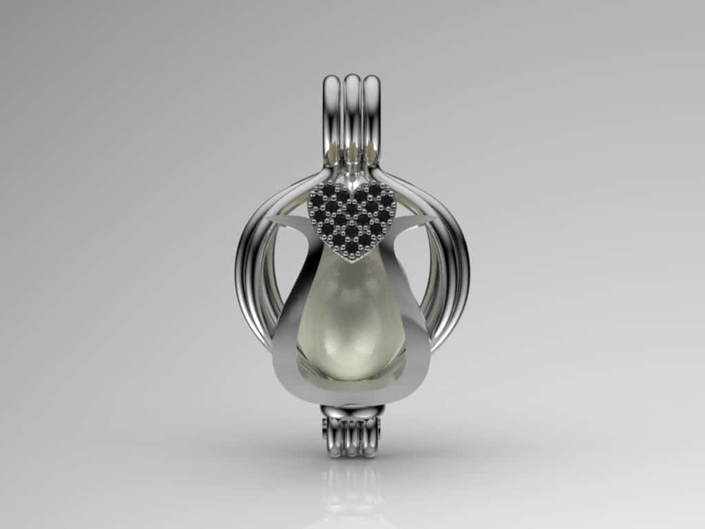 Tek Kalp  İnci Kolye Seti Akoya - Tatlısu