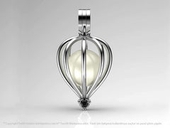 Tek Taş Beyaz Güney Denizi İncili Kolye