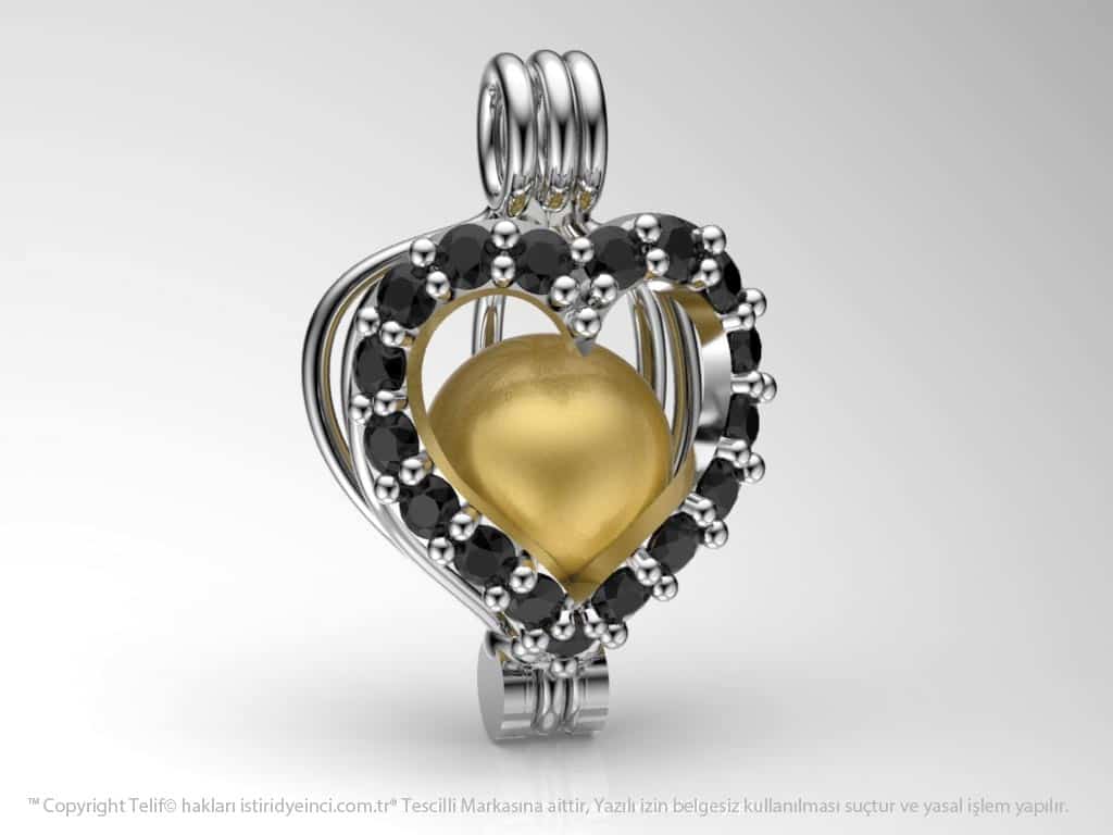 Okyanusun Kalbi Sarı Güney Denizi İncili  Kolye