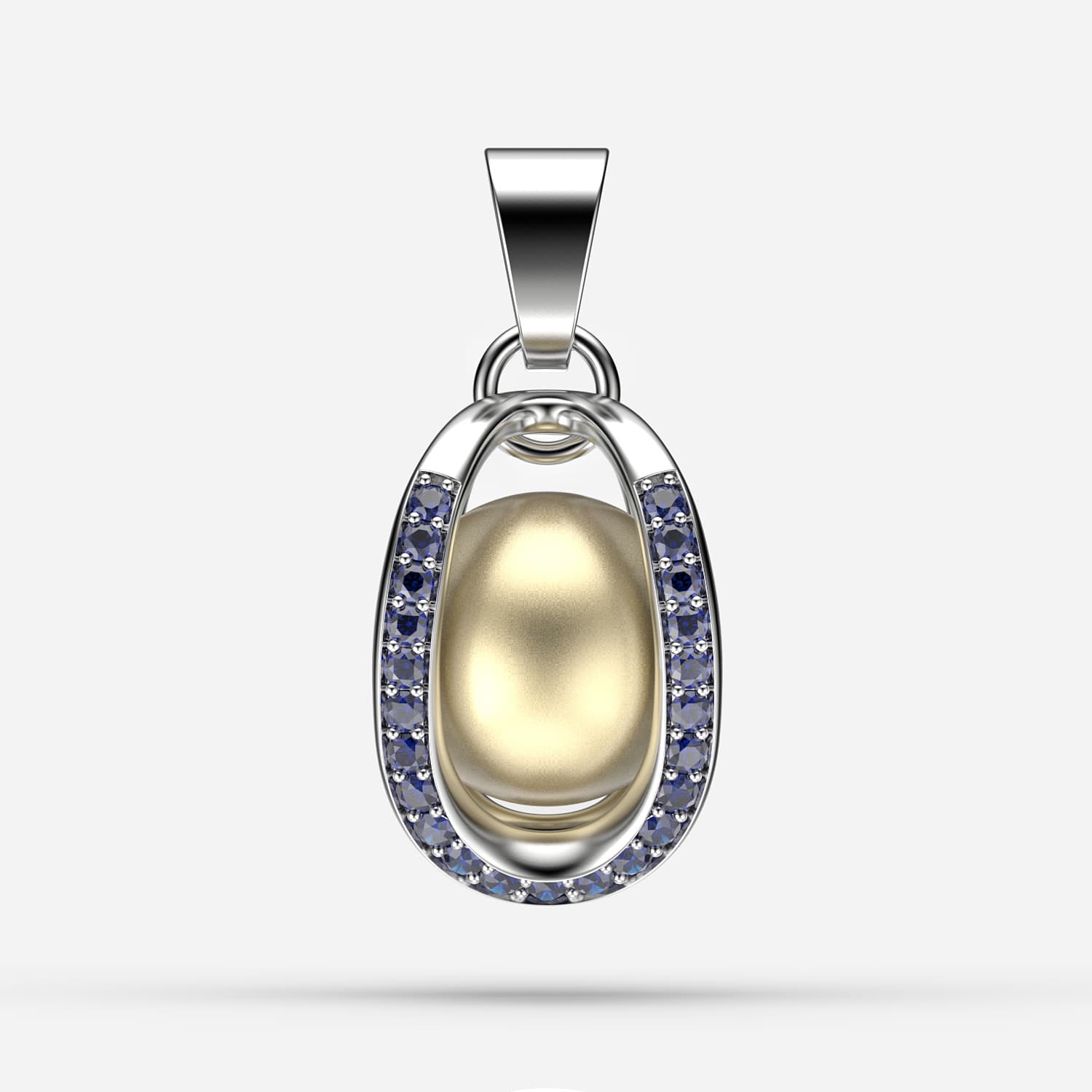 Sonsuz Tutku  Sarı Güney Denizi İncili Kolye