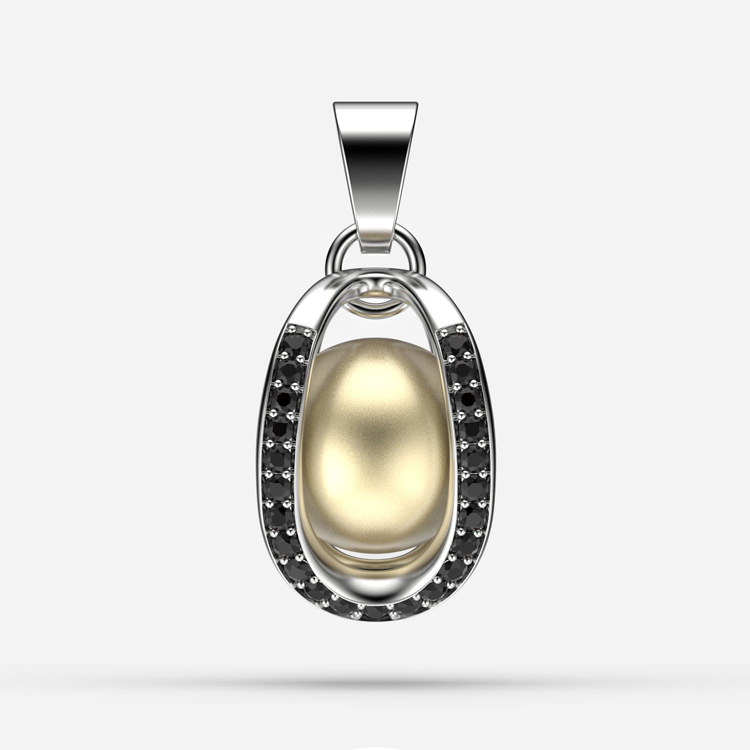 Sonsuz Tutku  Sarı Güney Denizi İncili Kolye