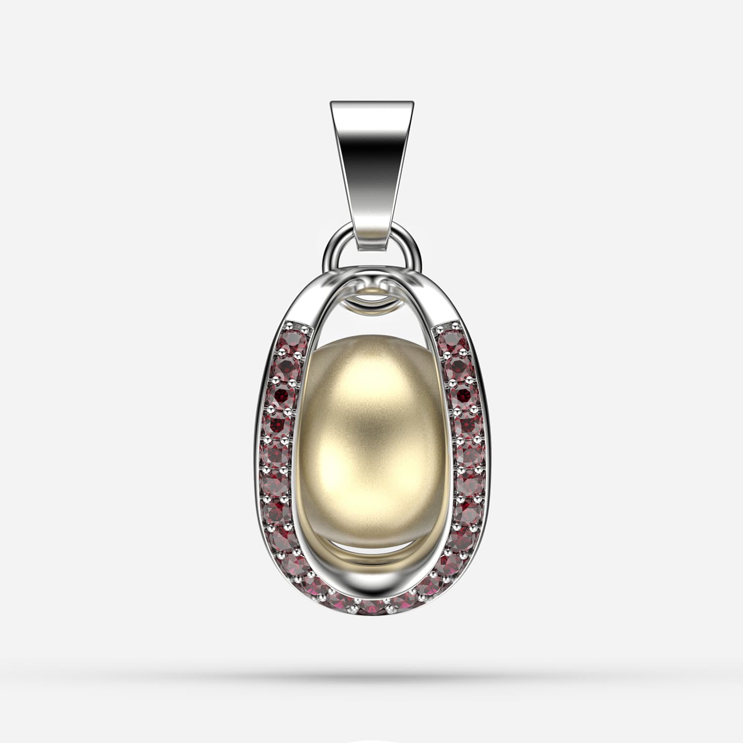 Sonsuz Tutku  Sarı Güney Denizi İncili Kolye