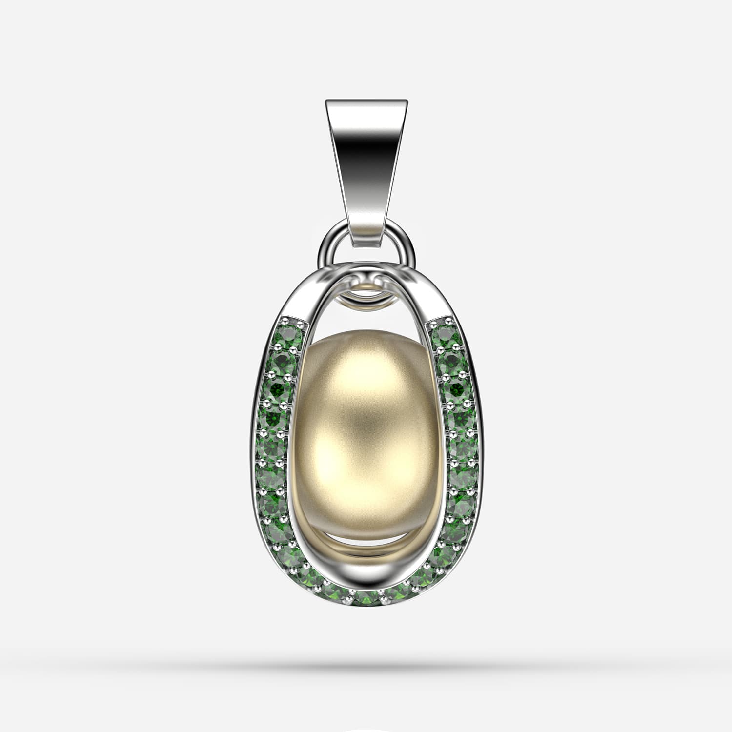 Sonsuz Tutku  Sarı Güney Denizi İncili Kolye