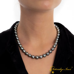 Dizi Tahiti Siyah İnci Kolye