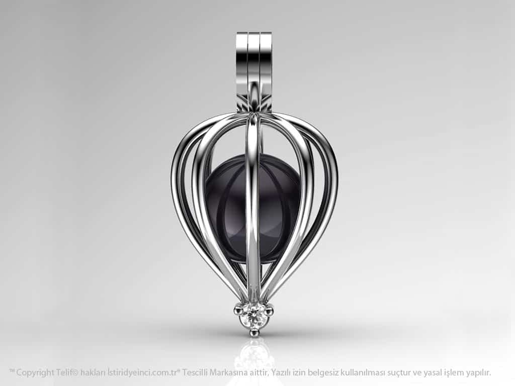 Beyaz Altın Pırlanta Tek Taş Kolye Seti