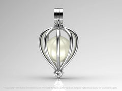 Tek Taş İnci Kolye Seti Akoya - Tatlısu