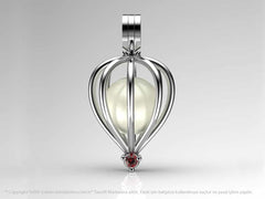 Tek Taş Beyaz Güney Denizi İncili Kolye