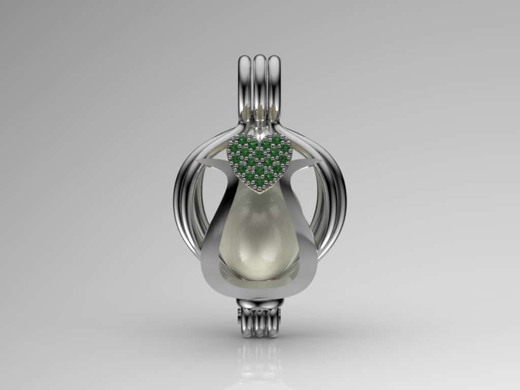 Tek Kalp  İnci Kolye Seti Akoya - Tatlısu